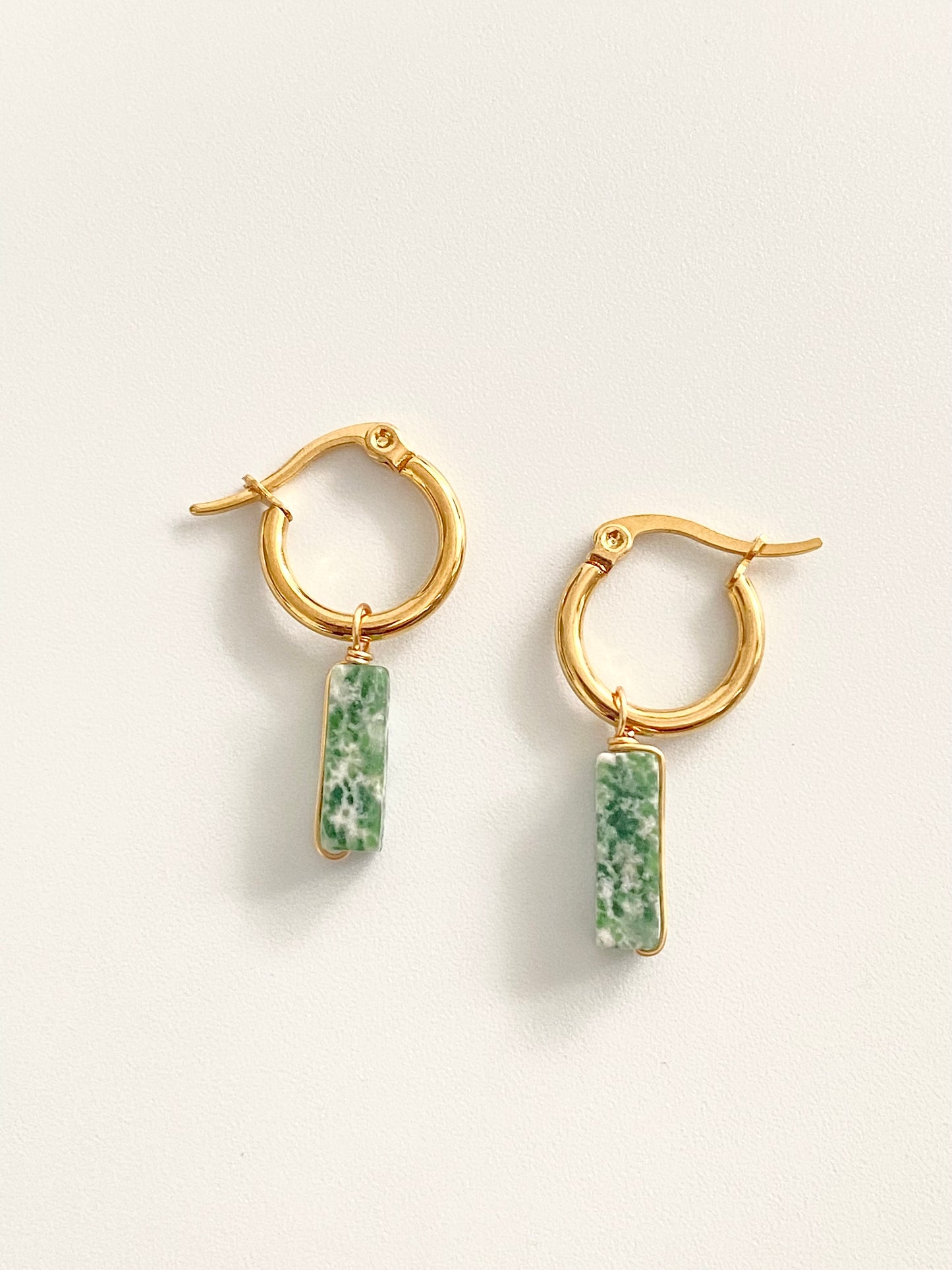 Nephrite Earthbound Hoops