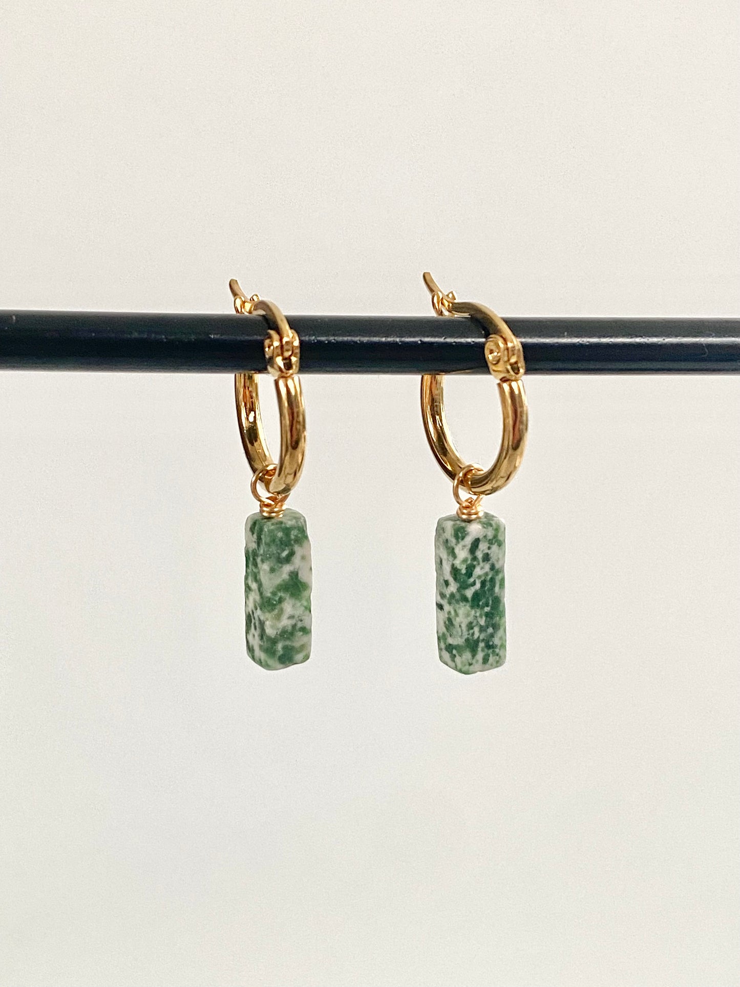 Nephrite Earthbound Hoops