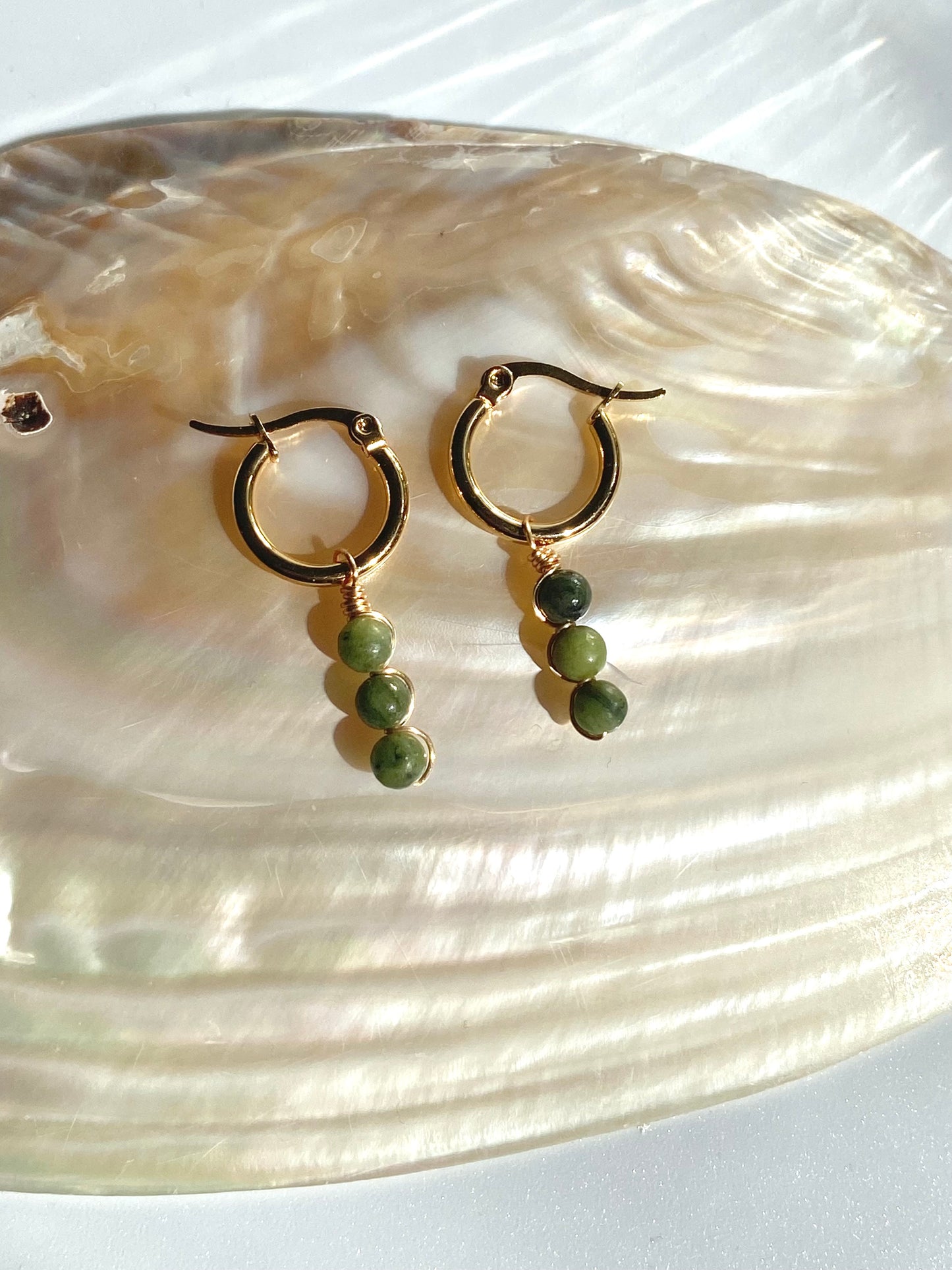 Trinity Hoops Green Jade