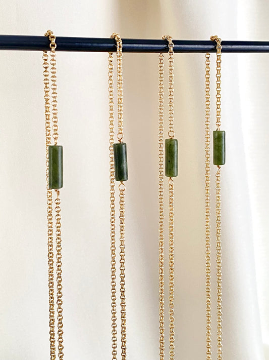Earthbound Green Jade Necklace