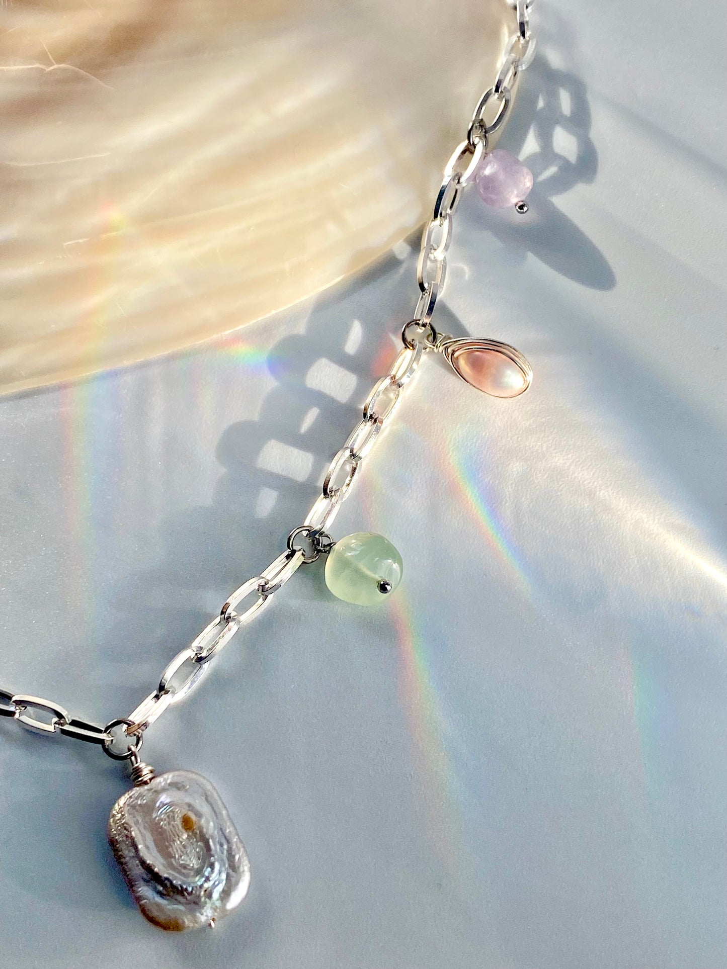 Pastels Intertwined Charm Necklace