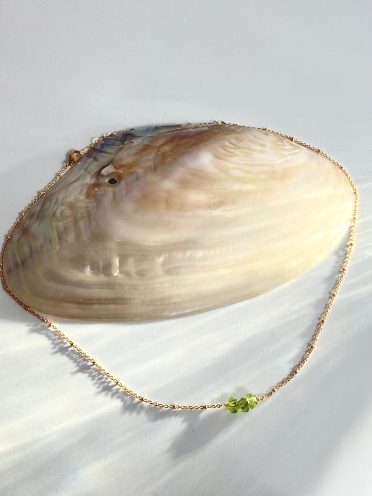 Dainty Peridot Necklace