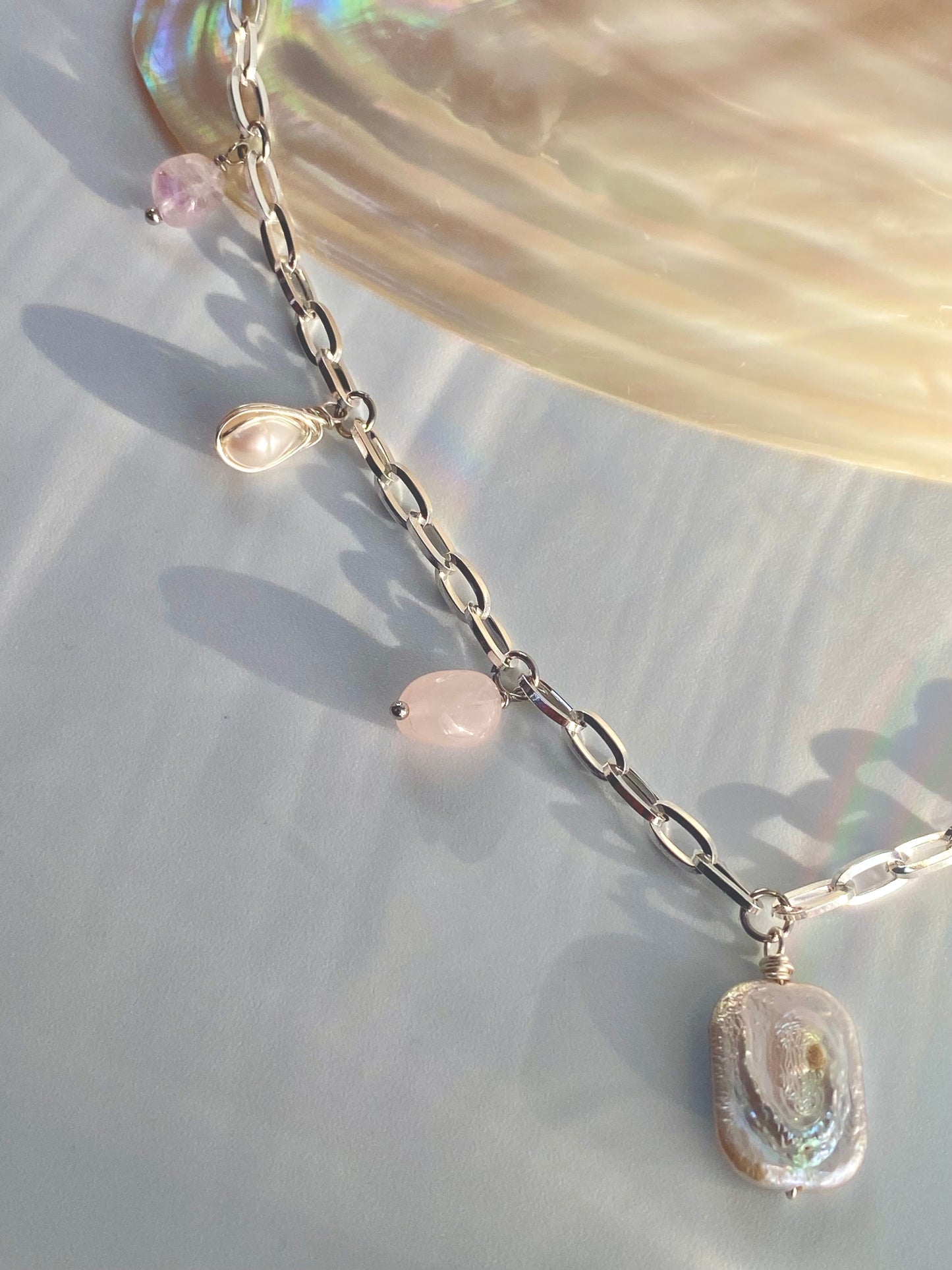 Pastels Intertwined Charm Necklace