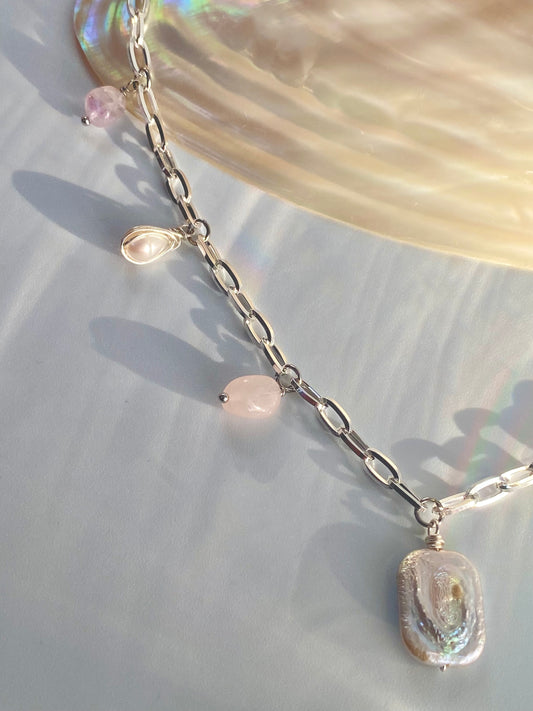 Pastels Intertwined Charm Necklace
