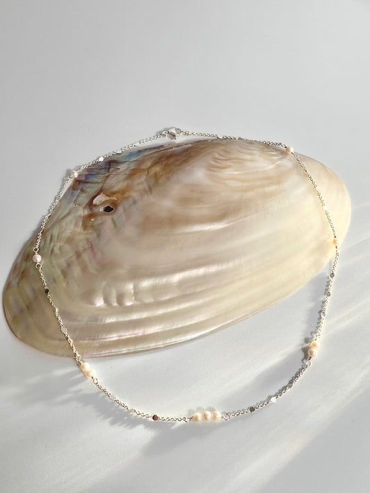 Freshwater Pearl Silver Plated Necklace
