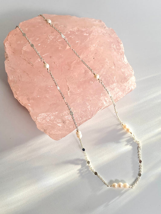 Freshwater Pearl Silver Plated Necklace