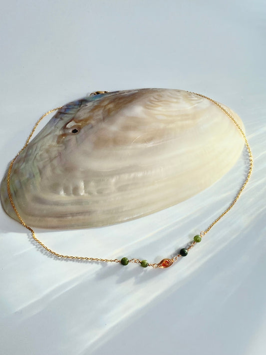 Flame & Fern Necklace