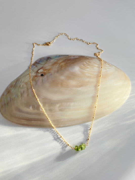 Dainty Peridot Necklace